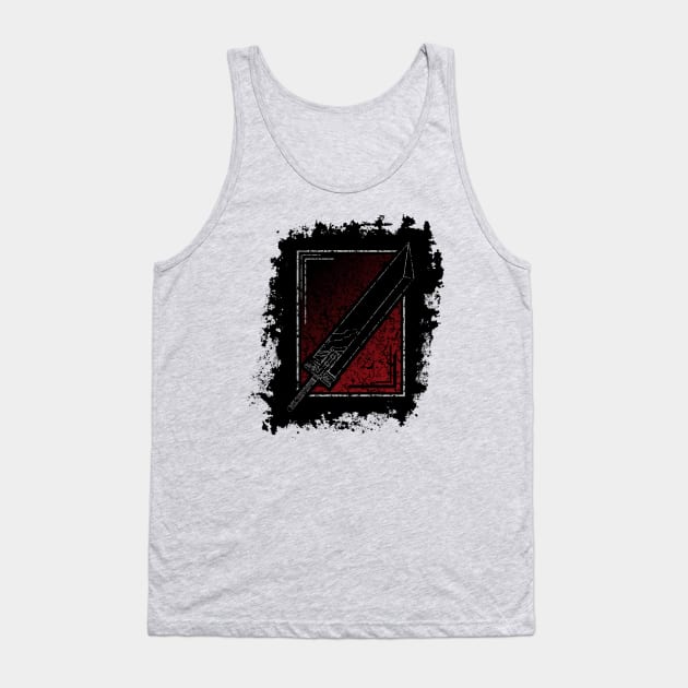 Buster Sword Outlined - Alt. Tank Top by FakieNosegrob00